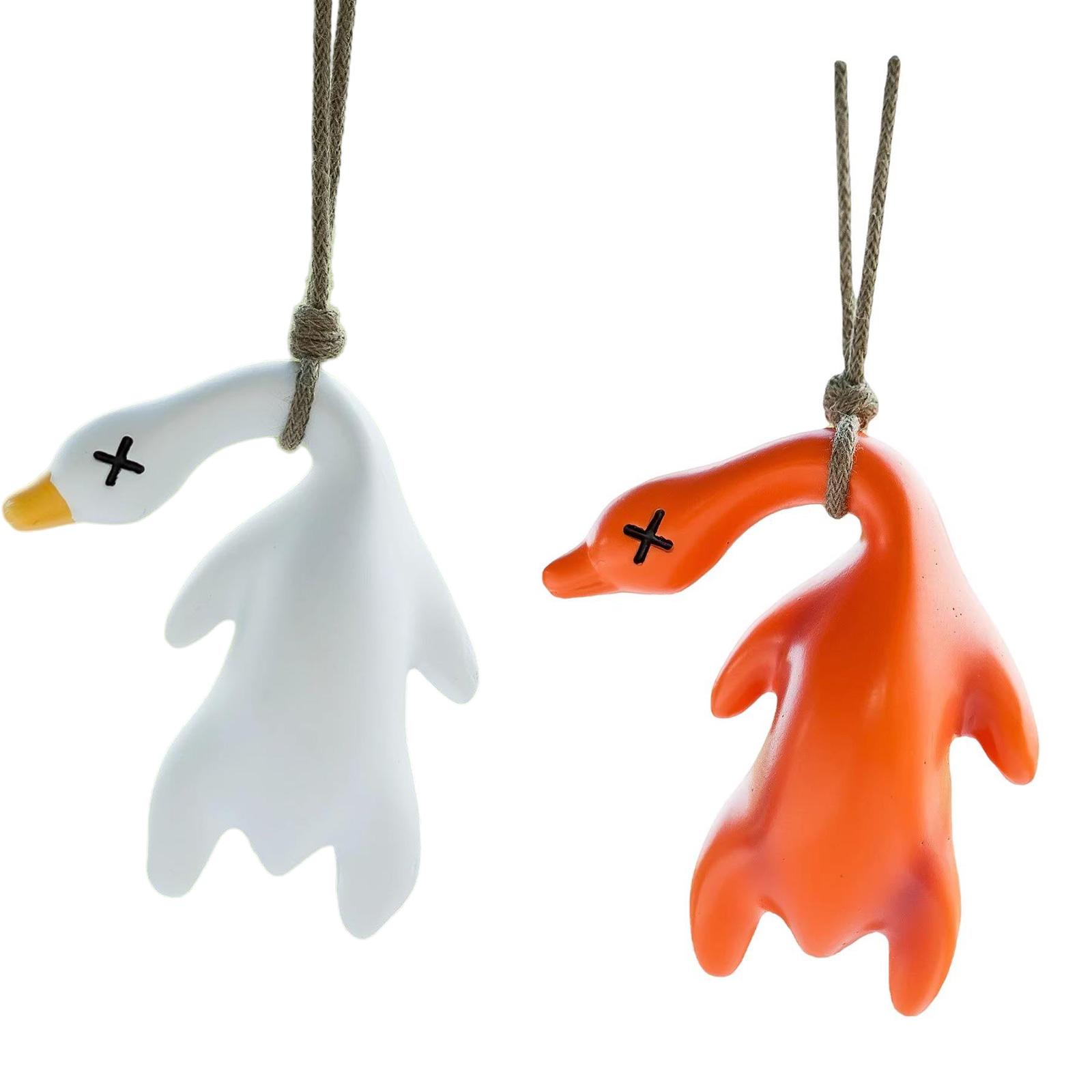 

Набор из 2 реалистичных брелоков в виде жареной утки с термочувствительным цветом, модная подвеска для сумки для украшения ключей и сумки 2