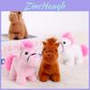 Porte-clés en peluche poney avec matière peluche courte Parfait pour les cadeaux et les sacs
