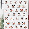 Cartoon snowman emoji sticker funny snowman decoration sticker self-adhesive refrigerator sticker wall sticker gift box decoration