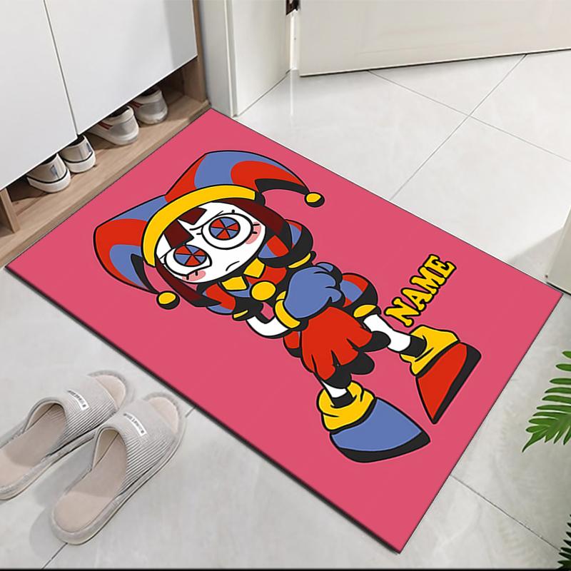 Custom Name The Amazing Digital Circus Printed Carpet, for Office Chair Living Room Bedroom Kitchen Room Decor Gifts.