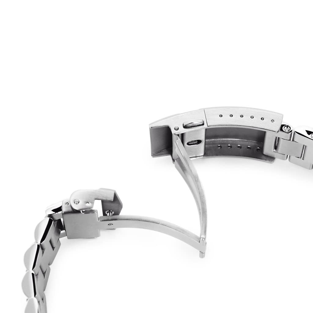 Orient MiLTAT SS221820B060 22mm Endmill Metal Watch Band Bracelet SUS316L Stainless Steel for Mako 2 Ray Brushed Silver V-Clasp