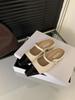 Fashion Cover Toe Shoes Low Square Heel Ladies' Slippers Luxury Slides Slipers Women Block Designer 2025 Soft Rome Fabric PU Hoof Heels