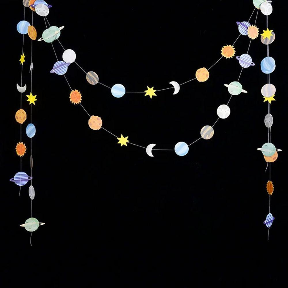 Astronaut Rocket Astronaut Garlands Banner 3m Outer Space Theme Party Decorations  Home Decor