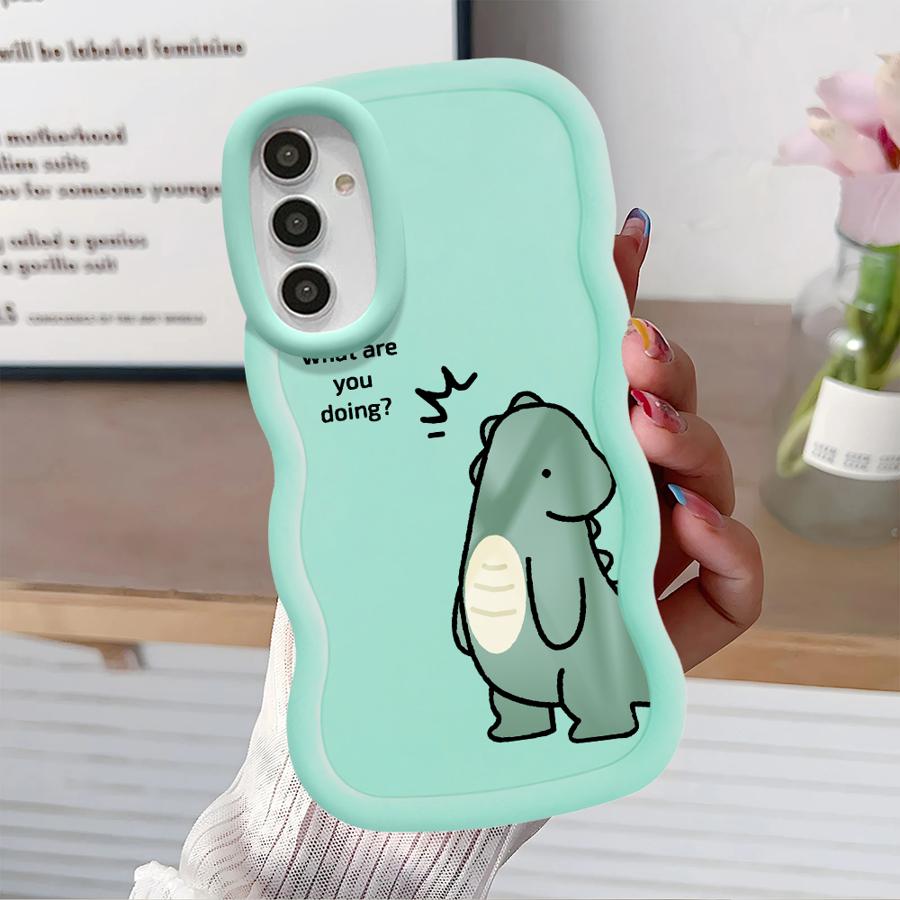 Soft Phone Cover Case for Samsung Galaxy A12 A14 A11 A16 A15 A52 A21s A13 A05 A03 A53 A23 A33 A06 A04 A22 Couple Cute Dinosaur