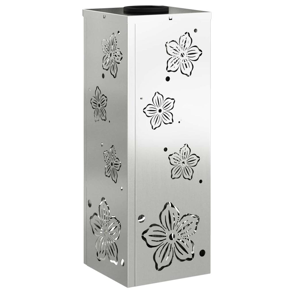 Solar LED Path Light 2 Pcs Silver Galvanized Steel