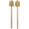 2 Pack Wood Toilet Brush, Beechwood Handle with Strong Jute Bristles, 360-Degree Cleaning Power, Bathroom Cleaning Tool