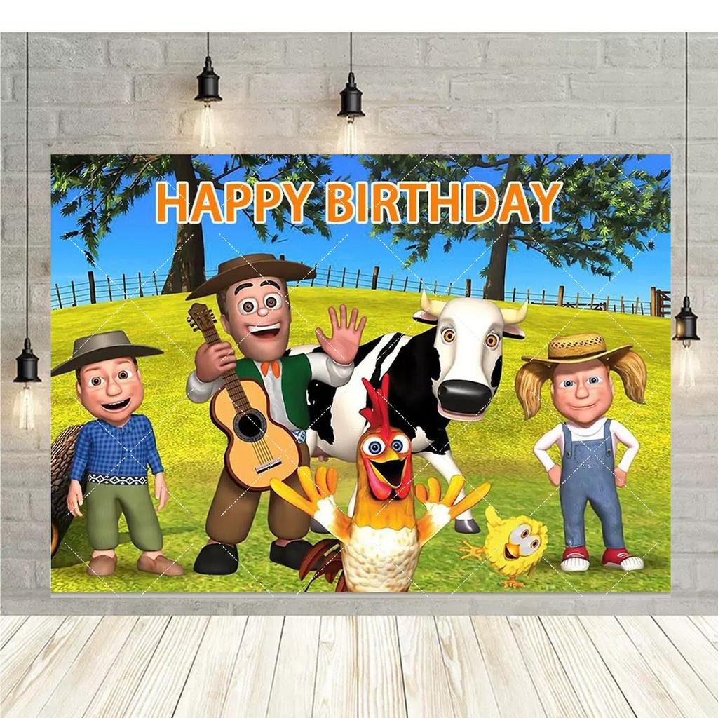 Green Grass Farm Theme Party Decoration Background La Granja De Zenon Backdro Photo Backdrop Kids 1st Birthday Baby Shower