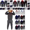 Luxuriös warmes Herren-Trainingsanzug-Set mit Fleece-Zip-Hoodie und Jogginghose