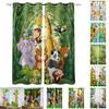 Zoo Curtain Forest Cartoon Children 3d Digital Printing Lightblocking Curtain