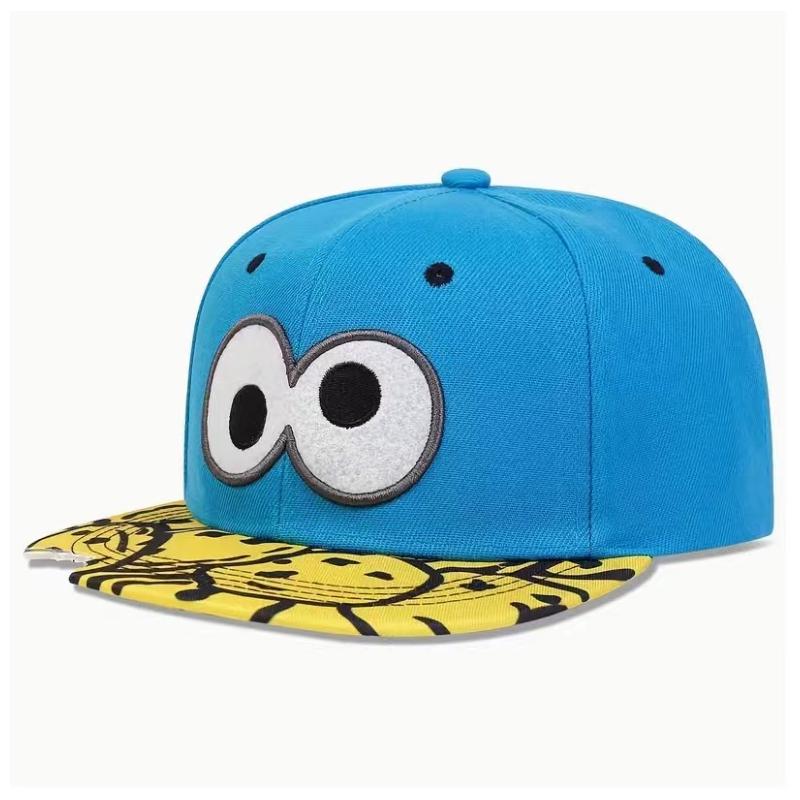Fashionable New Eye Embroidered Flat Edge Hat Men's Personalized Street HipHop Hat Women's Outdoor Leisure Sunshade Baseball Hat