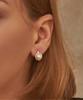Charmy Silver 925 Button Pearl Earrings