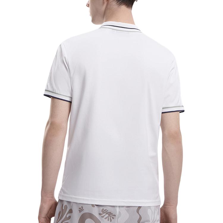 FILA 2023 New Summer Fashion Versatile Knitted Short Sleeve Polo Shirt Men tops White F11M338108F-WT