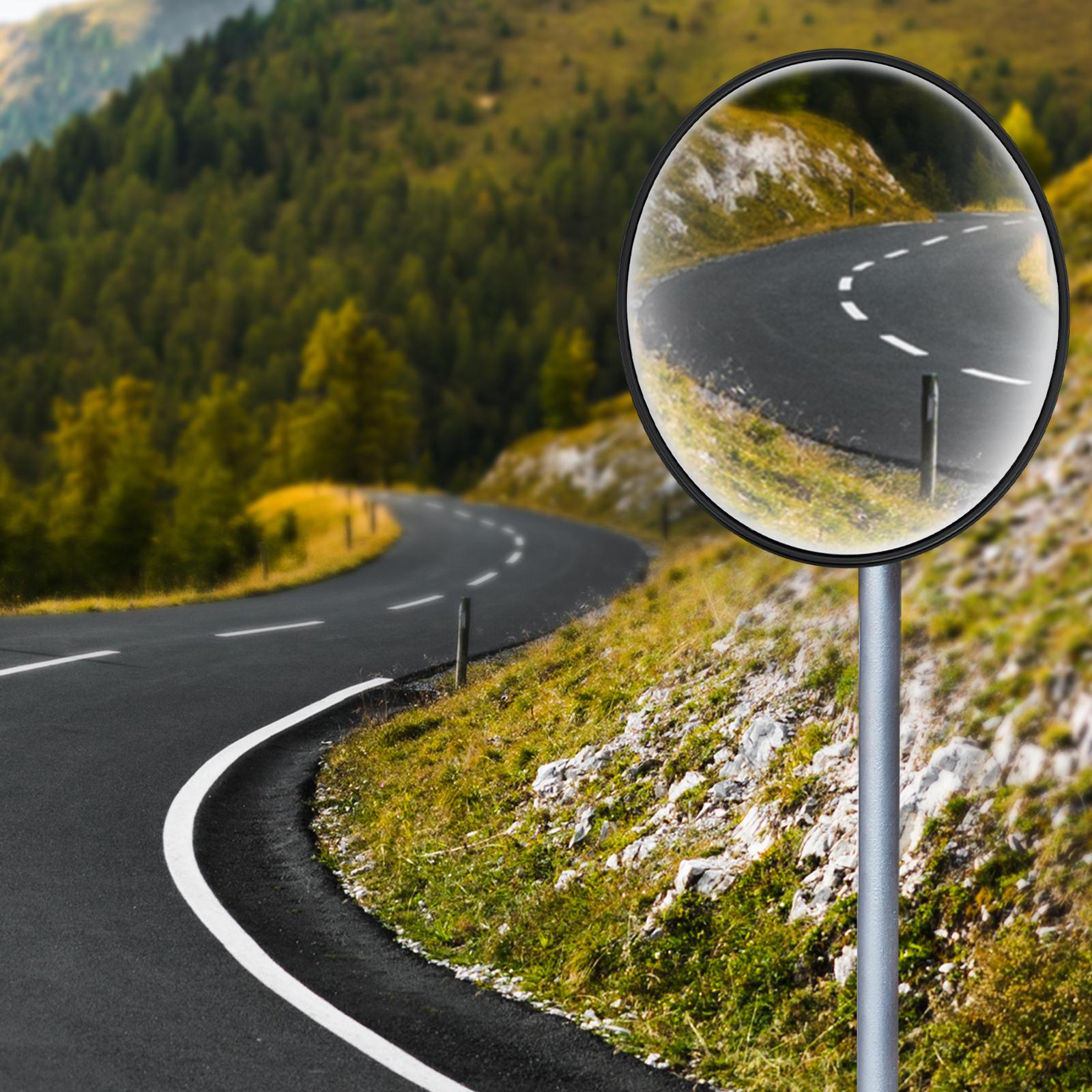 

18-In Black Convex Security Mirror - Wide Angle Indoor/Outdoor Safety Mirror for Garage - Adjustable & Durable, Easy To Install чёрный