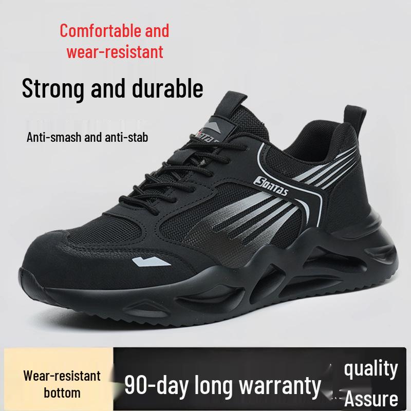 Men's Summer Breathable Steel Toe Safety Shoes - Anti-Smash, Anti-Puncture, Insulated Work Shoes