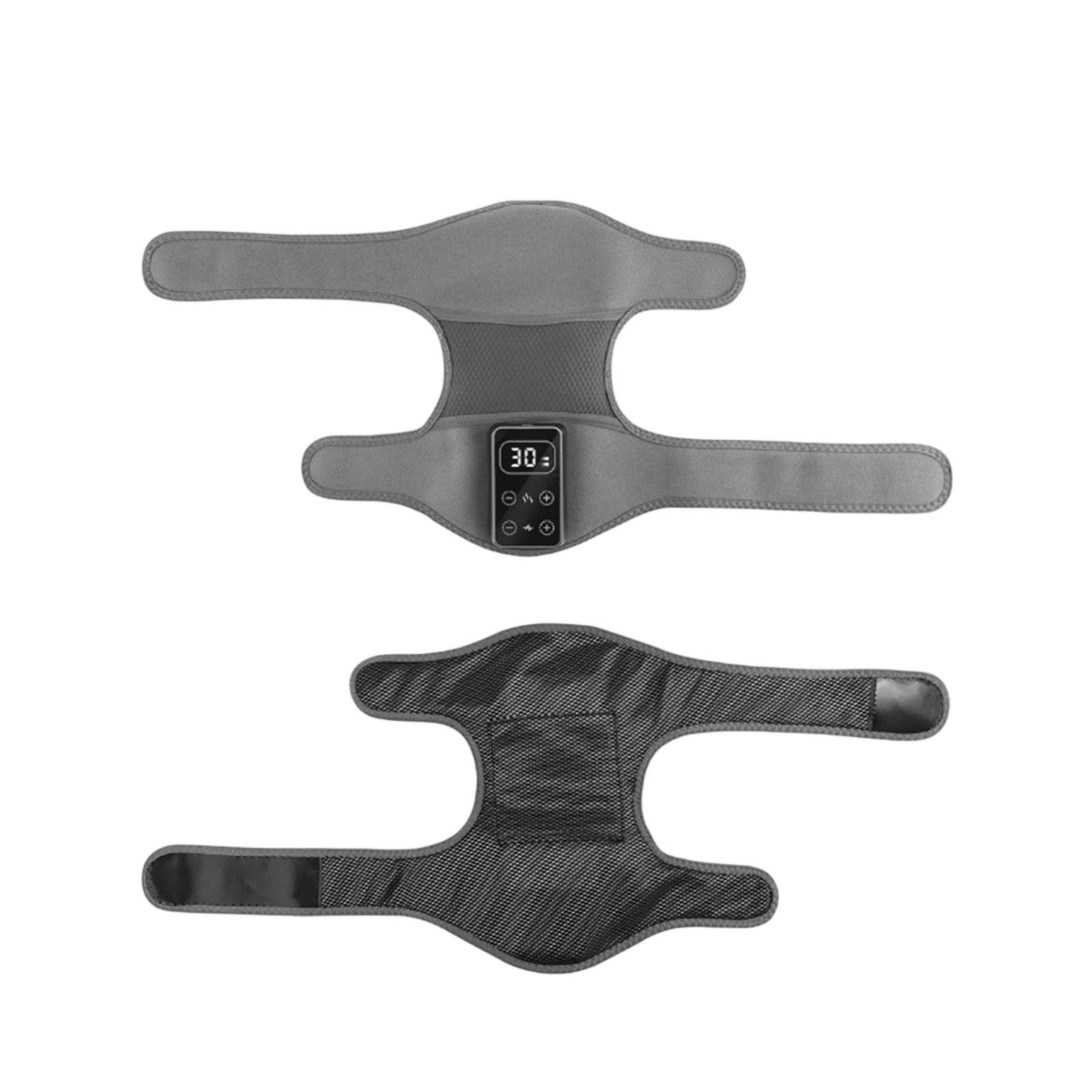 

Knee Massager With Heat And Vibration - Heated Knee Brace Wrap With 3 Gear Massage And 5 Gear Heating - Adjustable Knee Heating Pad For Pain Relief One Size