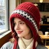 New handmade knit Halloween striped moon night witch hat creative fashion adult hat