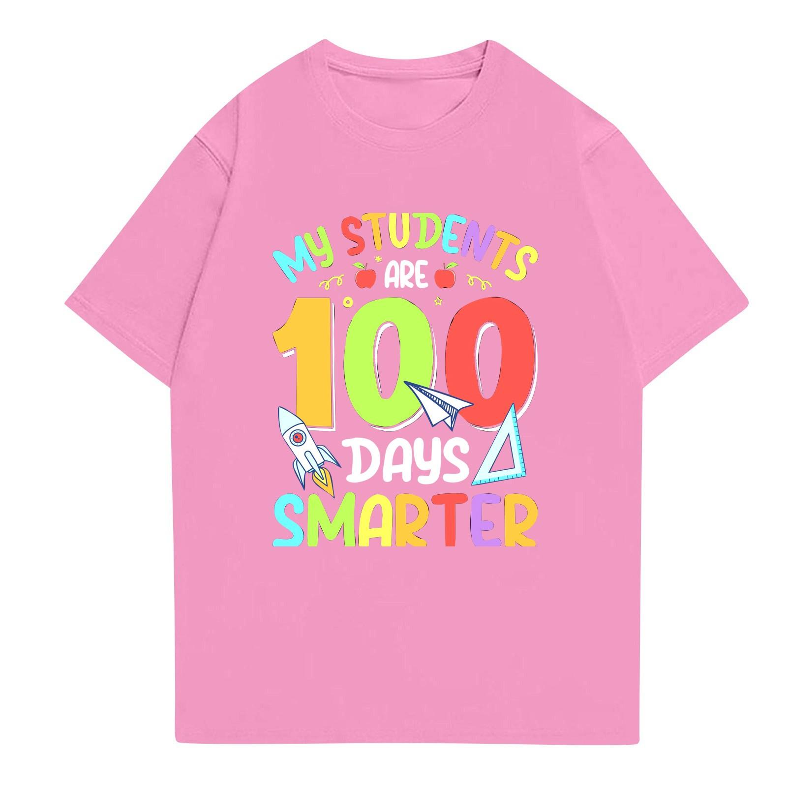 

Женская летняя модная повседневная блузка с коротким рукавом и принтом R-образным вырезом XL розовый