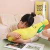 Cute Long Strip Banana Stuffed Body Pillow Large Realistic Banana Cushion Cartoon Expression Sofa Bedroom Cushion Home Decor