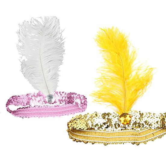 Headband Beautiful Lovely Brilliant Halloween Feather Headwear for Festival