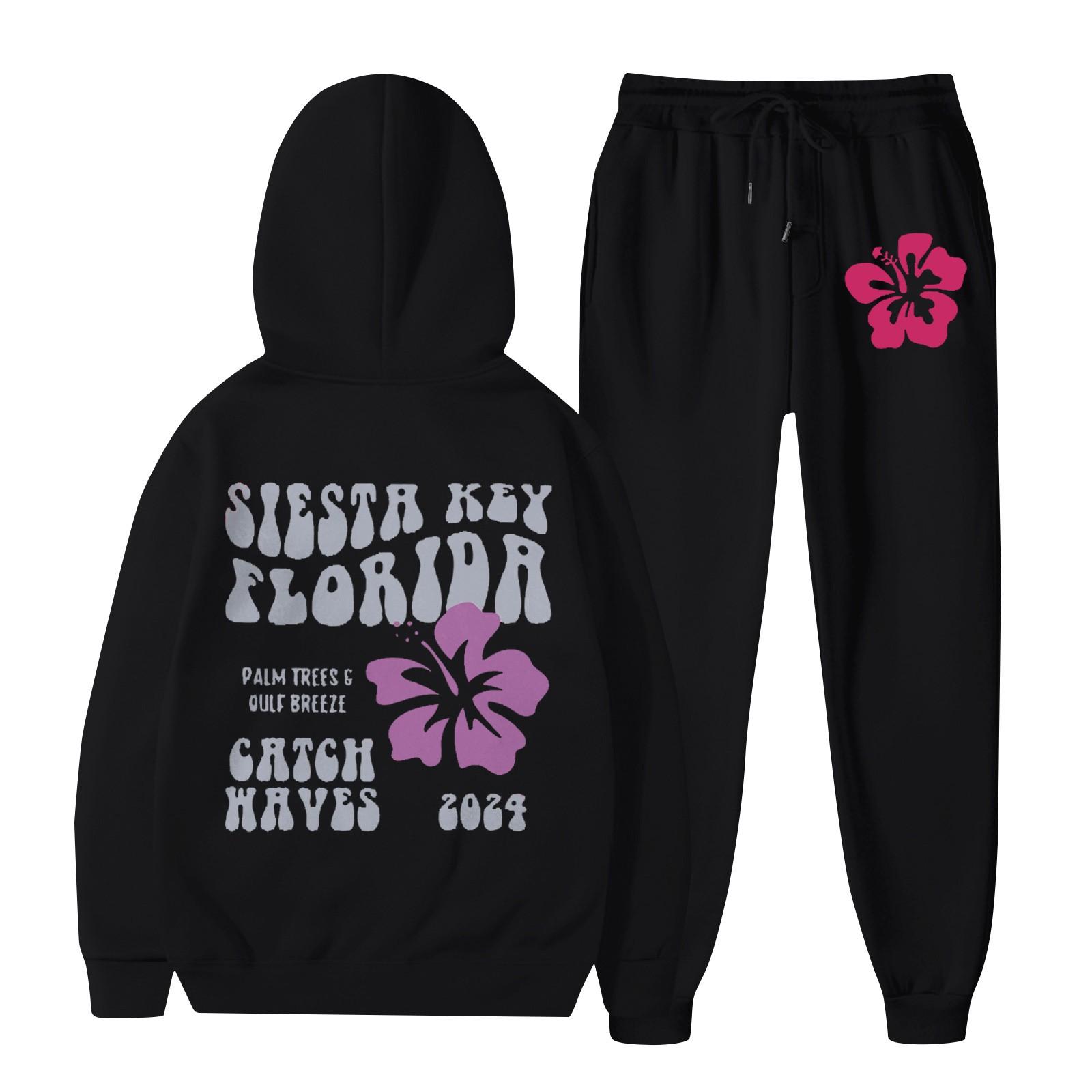 

Женский спортивный спортивный костюм с капюшоном, комплект из двух предметов для бега, пуловер с длинными рукавами, толстовка + спортивные штаны, унисекс XXXL чёрный