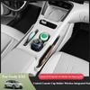 Pour Geely EX2 Proton eMAS 5 2024-2026 Boîte de rangement pour porte-gobelet de console centrale de voiture Charge sans fil Organisateur avec coussinet en silicone