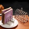 Extended Handle Toast Holder 4 Slices Bread Stand Stainless Steel Toast Rack  Restaurant