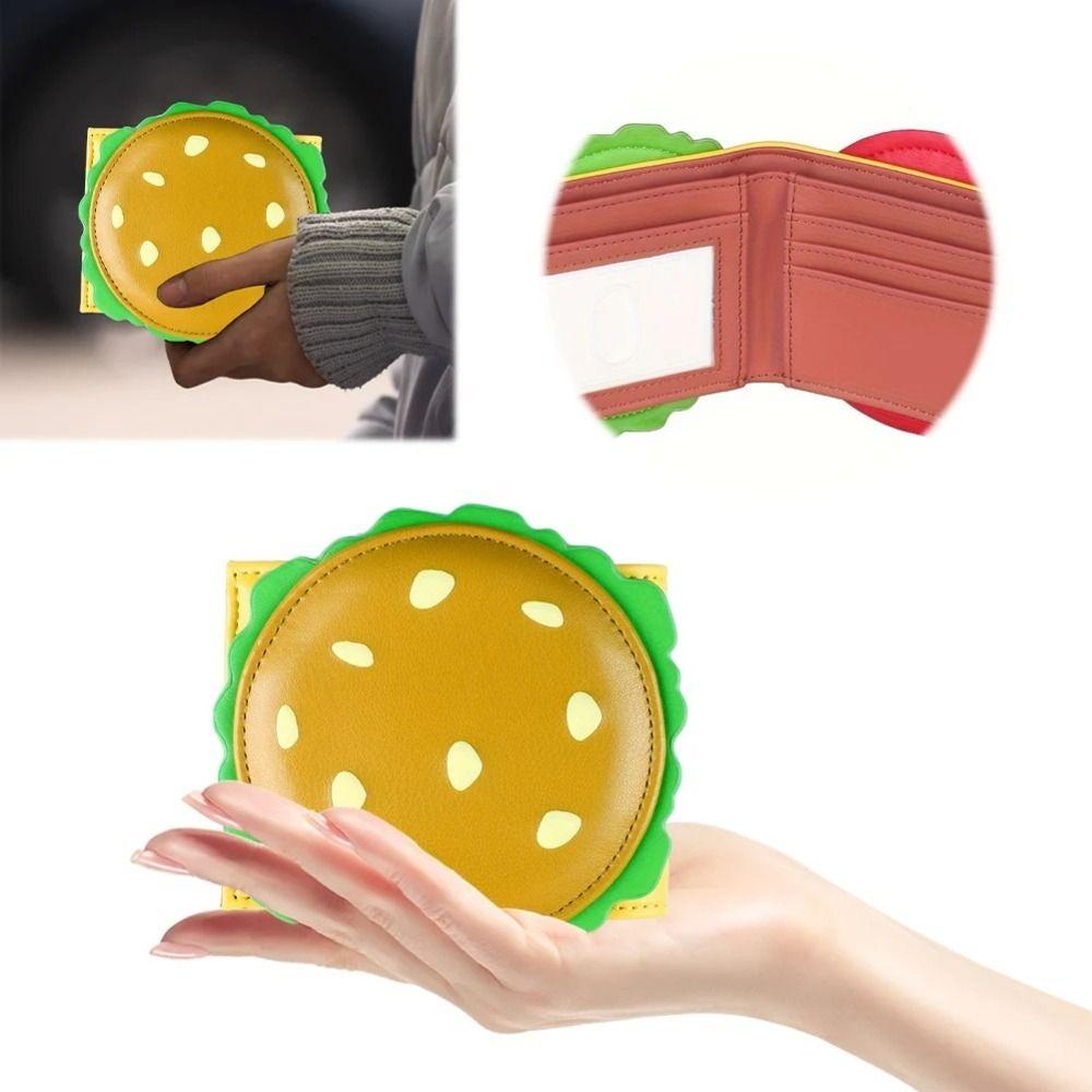 Simple Basketball Burger Wallet RFID Blocking Football PU Leather Card Holder Folded Anti-theft Two Fold Wallet Men