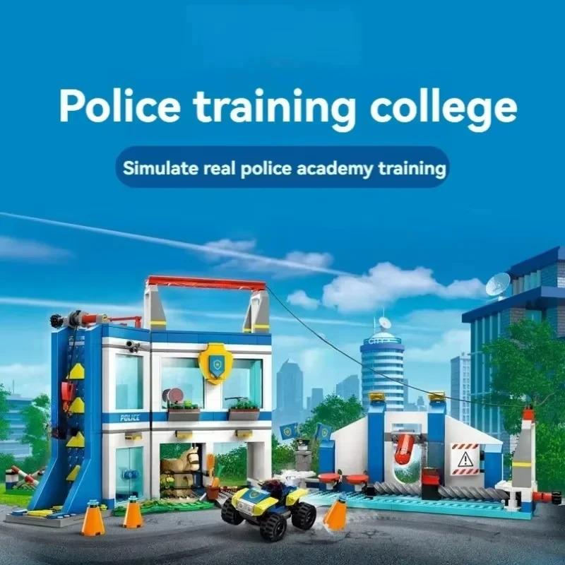 Compatible Sets City Series Building Blocks 60372 Police Training Academy Police Station Police Car Children's Toys Gifts