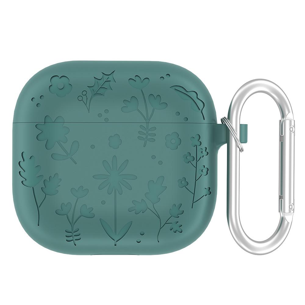 Case For AirPods Pro 3 Flower Engraved Protective Case Soft Silicone Full Cover -scratch Shockproof Case For AirPods Pro 3
