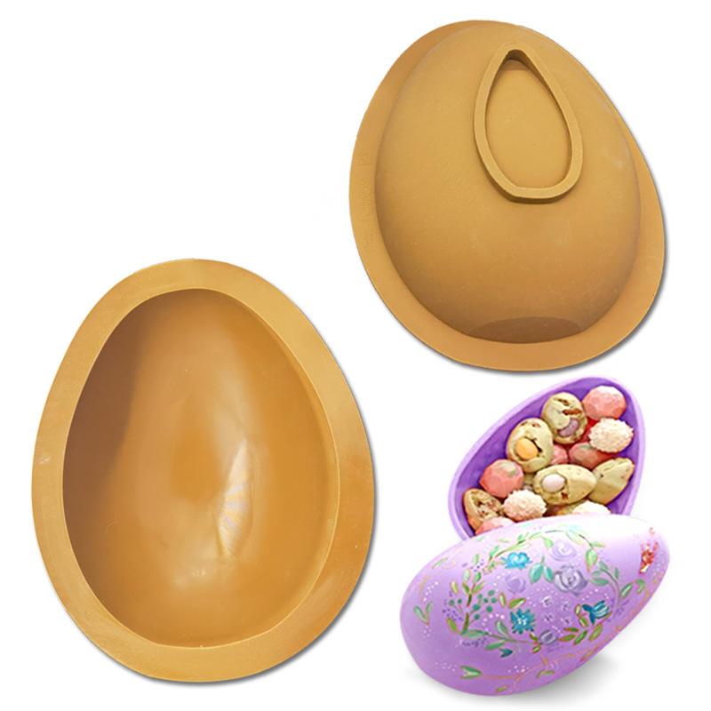 Buy Easter 6inch 4inch egg chocolate mold Large resurrection egg silicone mousse mold Knock