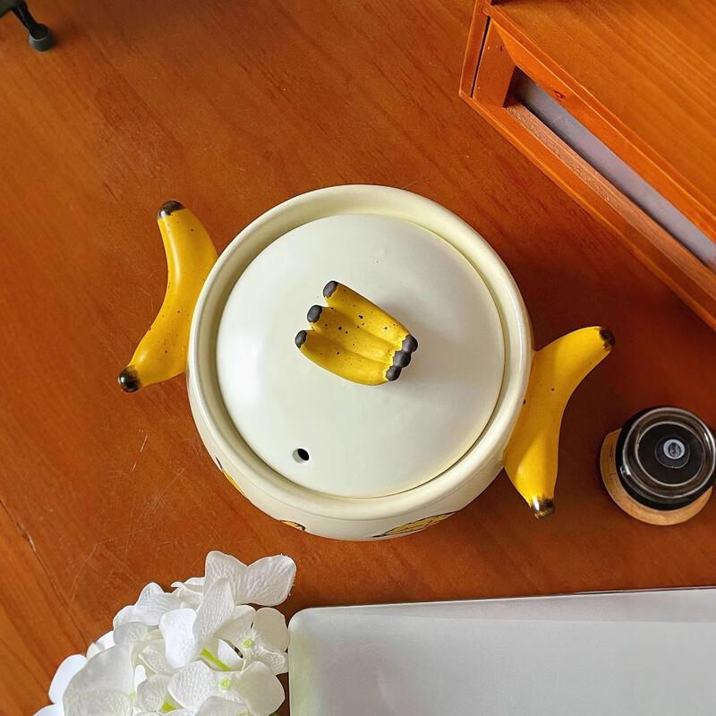Lieve Simulation Banana Ceramic Casserole Pot