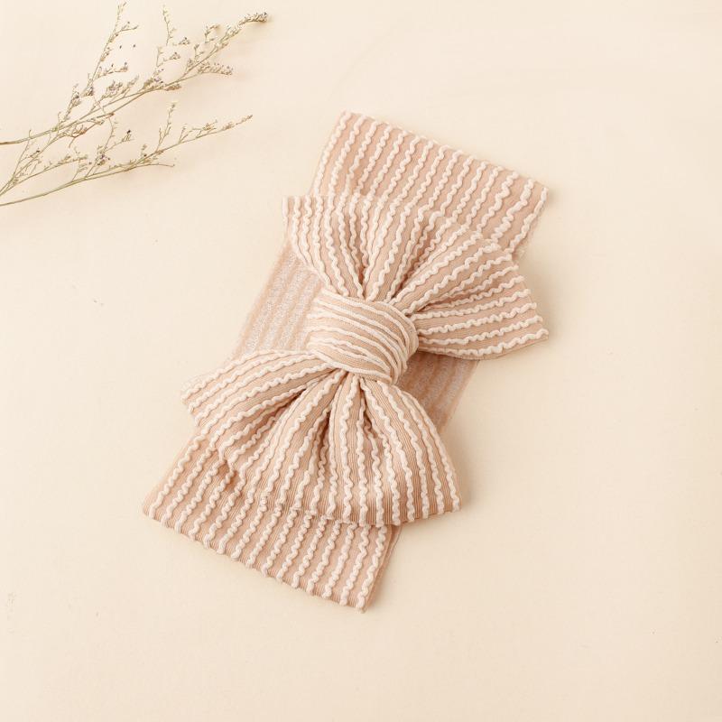 Solid Color Bowknot Baby Headband Sweet Headwear Kids Girls Boutique Elastic Protect Turban Headand Baby Hair Style Accessories