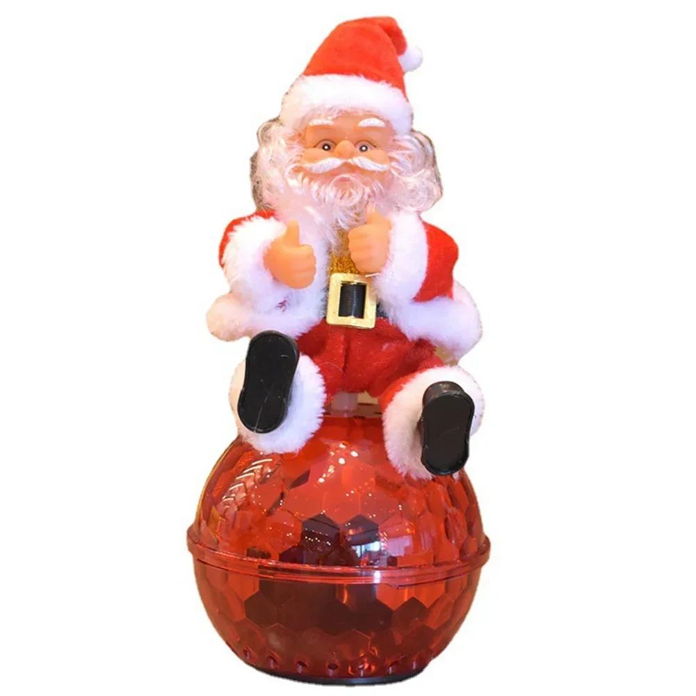 Christmas Santa Claus Doll LED Disco Ball Strobe Toy For Kids - Fun And Festive Christmas Display Ornament Decoration