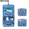 Hhyukimi Mais Nova Bolsa de Maquiagem de Nylon Impermeável para Mulheres com Gancho para Pendurar Viagem Portátil Organizador de Bolsa de Cosméticos para Esteticista Sacos de Higiene Pessoal para Banheiro