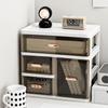 Connectable Plastic Shelf Set With Multiple Sections For Neat Home Or Office Use