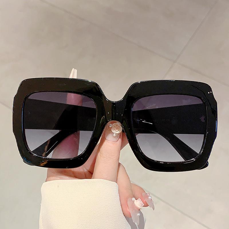 Oversized Square Sunglasses Women  New In Vintage Candy Color Gradient Travelling Shades Trendy Outdoor Sun Glasses