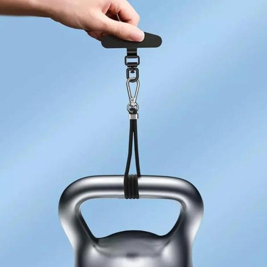 Handy-Lanyard-Clip-Patch 360 Grad drehbarer Handy-Clip Edelstahl Ultradünnes 0,4 mm Bogenbrücken-Design