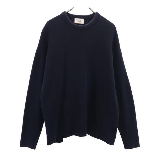 CLANE HOMME Long sleeve sweater 1 Navy system knit Men's Used
