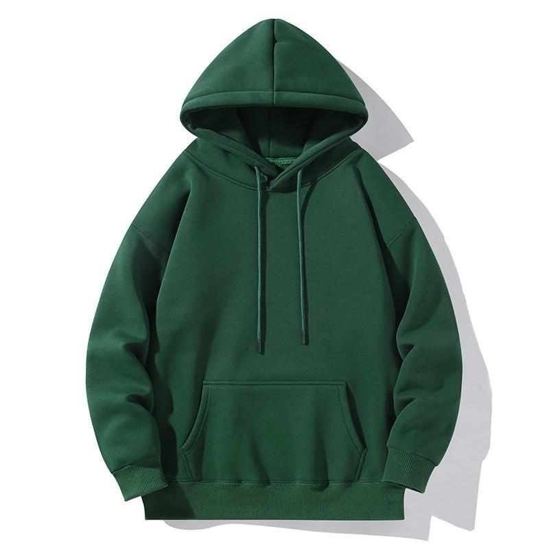 Spring and Autumn Sweater Men s and Women s Fashion Oversize Loose Large Size Hoodie Men s and Women s Sweater XS-5 M темно-зеленого