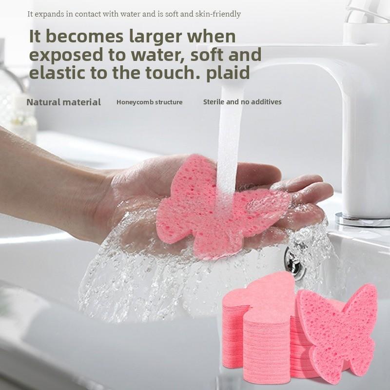 1/30Pcs Cellulose Face Sponges Compressed Facial Cleansing Massage Tools for Pore Exfoliation Makeup Removal High Spa Quality
