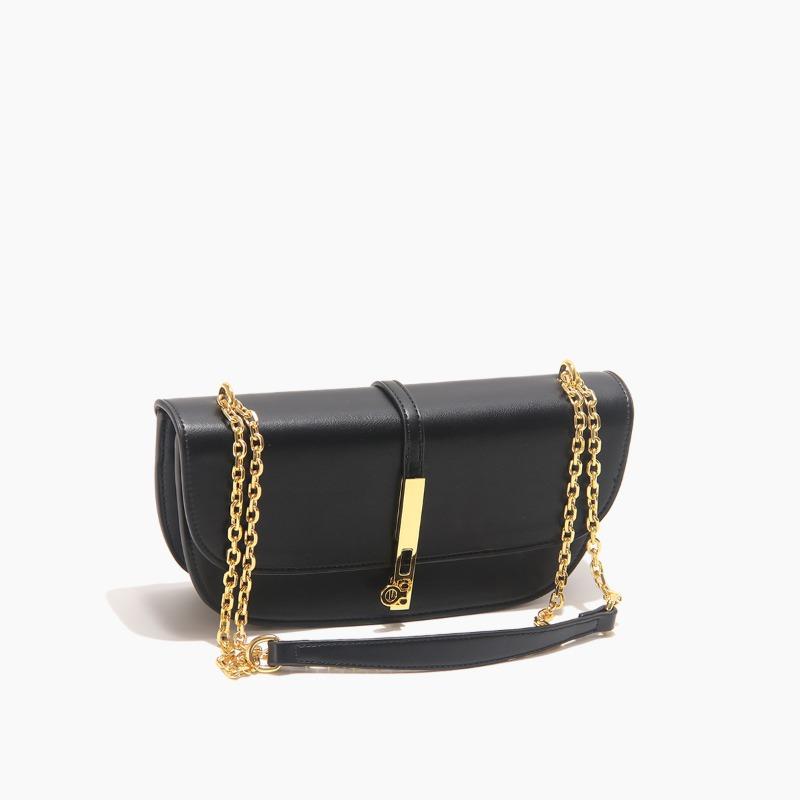 Guangzhou Haute Couture Women's Bag OEM Leather Lock Shoulder Bag Niche Design Messenger Bag Chain Underarm Bag