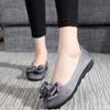 Women's Flat Bottomed Butterfly Bow Round Toe Shallow Mouth Soft Soled Shoes Simple Comfortable Versatile Women's Single Shoes