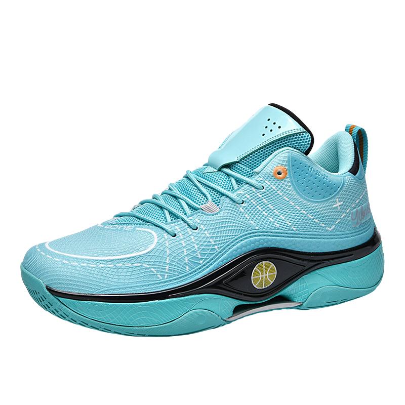 

Мужские профессиональные боевые баскетбольные кроссовки, новый стиль, дышащая сетка, спортивные кроссовки для мужчин и женщин 38 морская волна