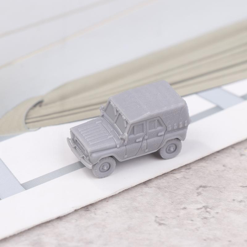 1 Pcs 1/144 Scale Uaz-469 4X4 Light Utility Gray Vehicle Model Kit 3D Printing Scale Model Jeep Model