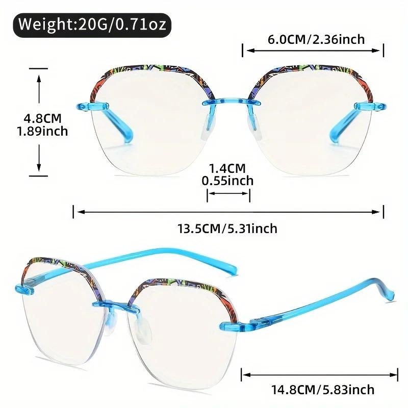 Vintage Runde Große Rahmen Lesebrille für Herren und Damen Retro Elegantes Blumenmuster Mode Alterssichtigkeit Brille Mode Brille