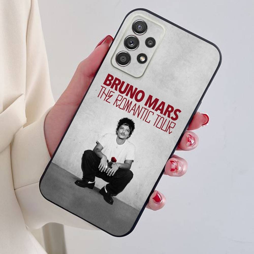The Romantic B-Bruno M-Mars Phone Case For Samsung S24,21,22,23,30,Ultra,20,Plus,Note,10,9,Black Soft Silicone Case