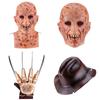 Freddy Krueger Masker Authentiek Horrorfilm Kostuum voor Halloween Kostuum Prop Moordenaars Horrorfilm Eng Masker