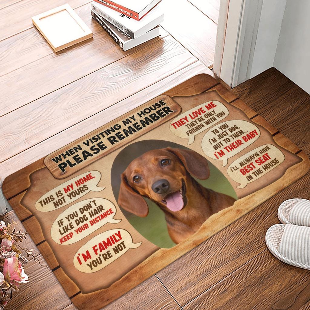 Quando Visitate la Mia Casa Ricordatevi Tappetino Zerbino Cane Jack Russell Terrier Antiscivolo Tappeto Bagno Cucina Soggiorno Tappeto