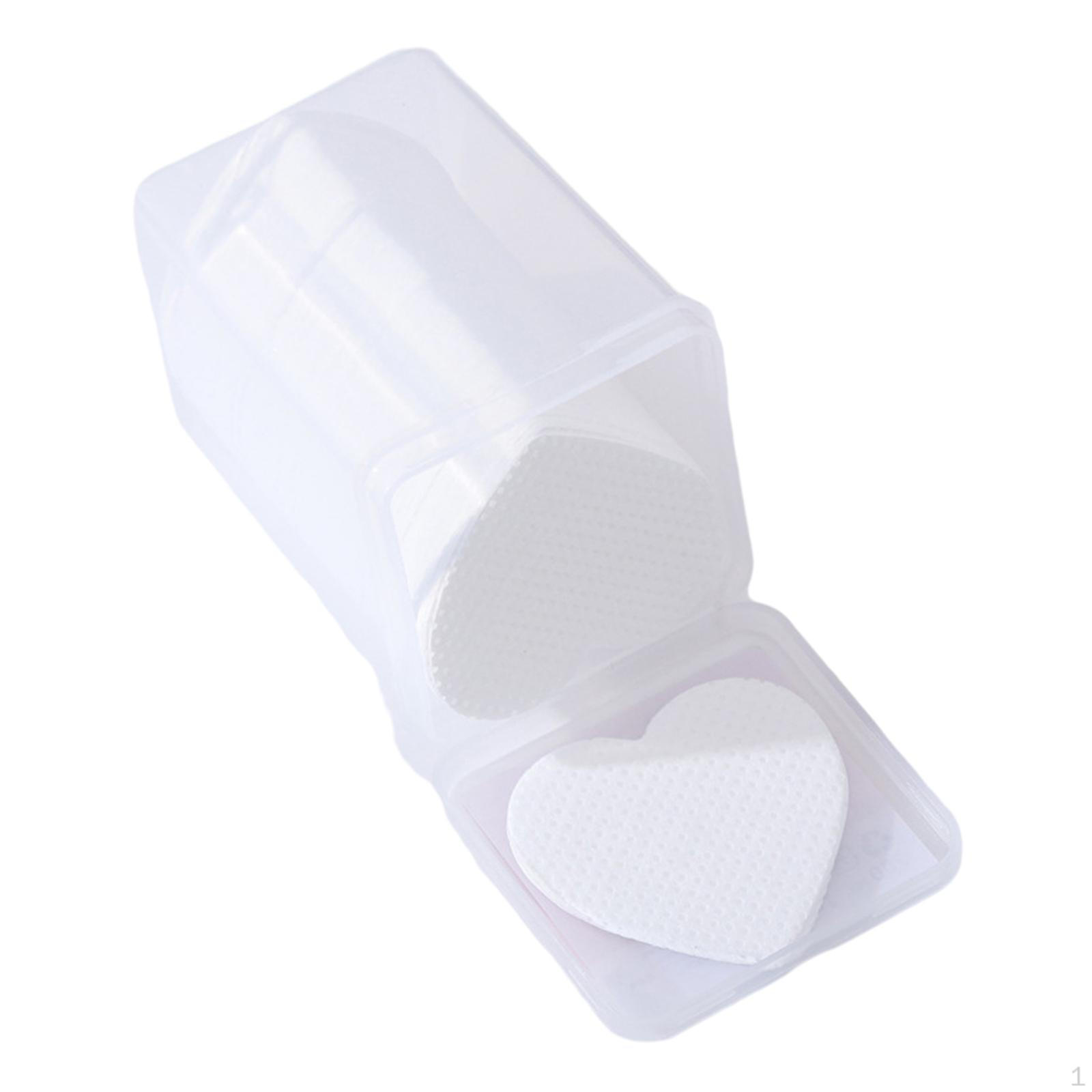 Nail Cleaning Pads, Super Absorbent Disposable Makeup Remover Pad with a Box, Heart Shaped Eyelash белый