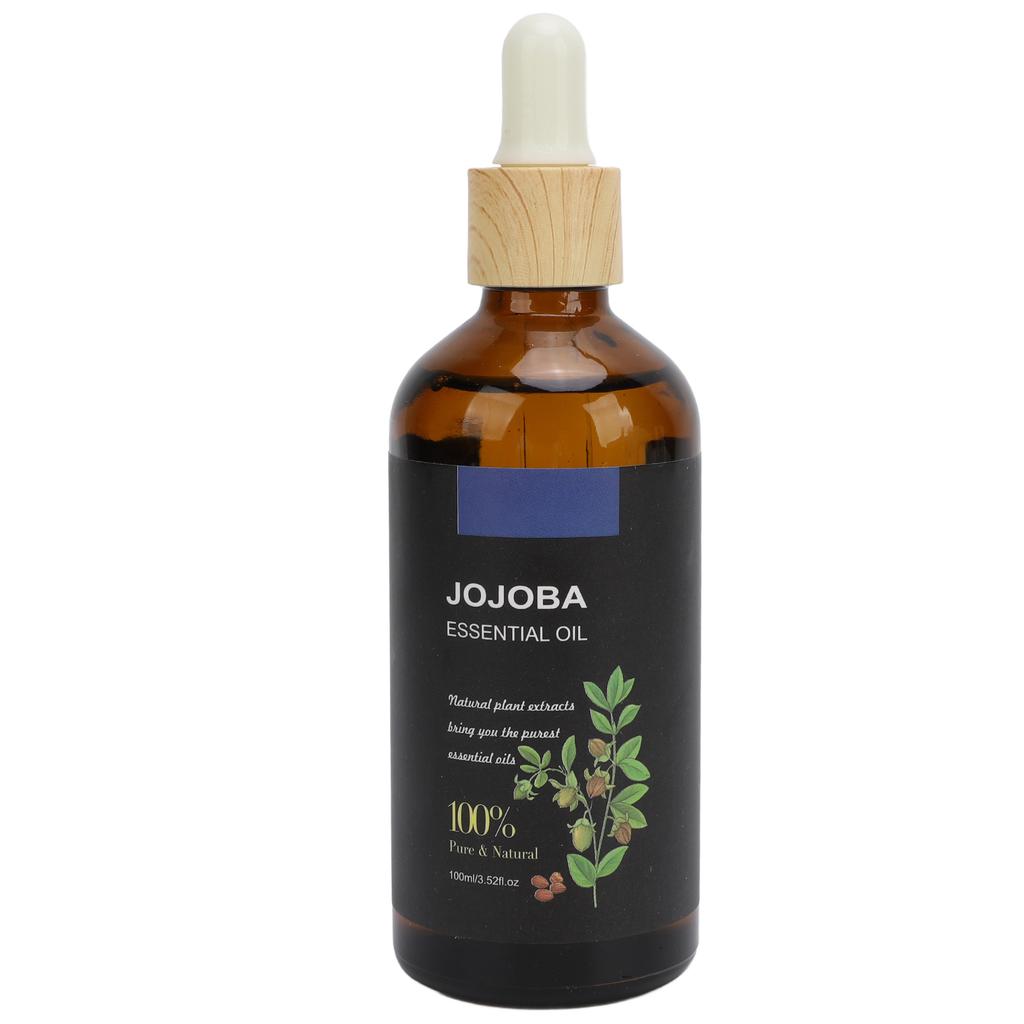 Jojoba Essential Oil Moisturizing Deeply Nourishing Jojoba Carrier Oil for Relieves Fatigue with 2pcs Brush 100ml